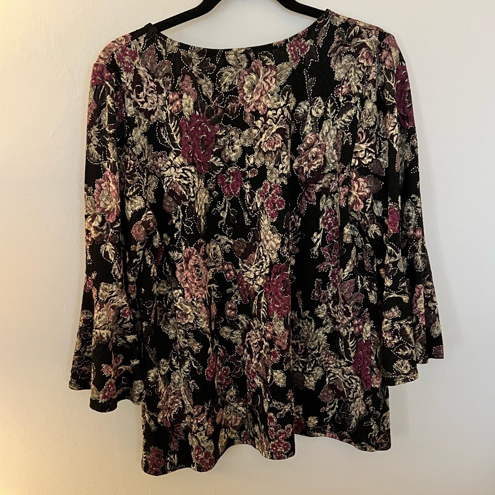 MSK Women blouse with bell sleeves size 1X - Picture 2 of 9